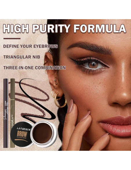 Kit de Tinte para Cejas LJYBoBin - 4 Piezas a Prueba de Agua