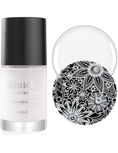 Conjunto de Esmaltes de Estampado Maniology Negro y Blanco 13ml 2