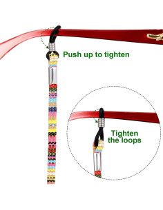 Cadena para Lentes Frienda 8 Piezas Ajustable Unisex 2