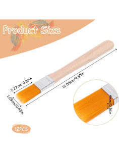 12 Pinceles de Pintura KALIONE 12.7 cm Cerda Nylon Mango Madera 2