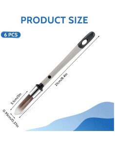 Juego de 6 Pinceles para Pintar Bordes Salbsever 0.94 cm 2