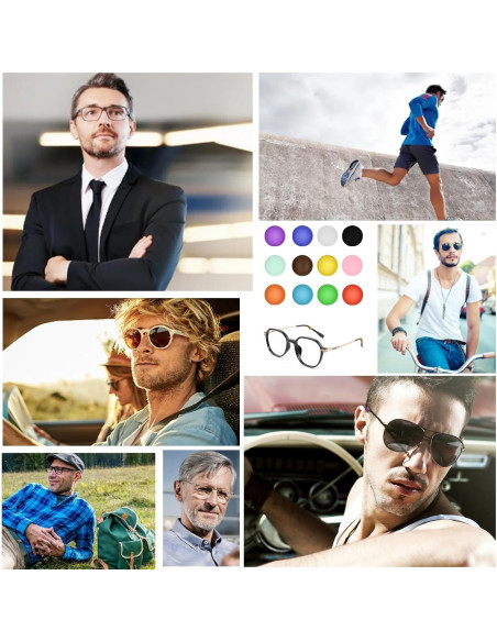 Sujetadores Antideslizantes para Gafas CANIPHA - 12 Pares de Silicona