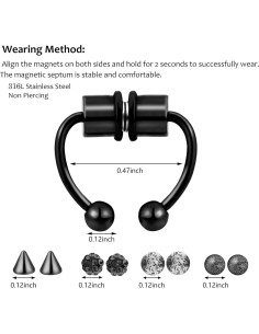 Anillos Magnéticos para Septum ONESING 16G Acero Inoxidable 2