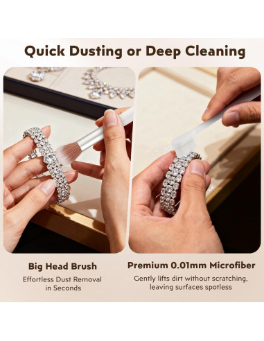 Kit de Limpieza de Joyería 19 Piezas XPMBF - Cepillos y Paños