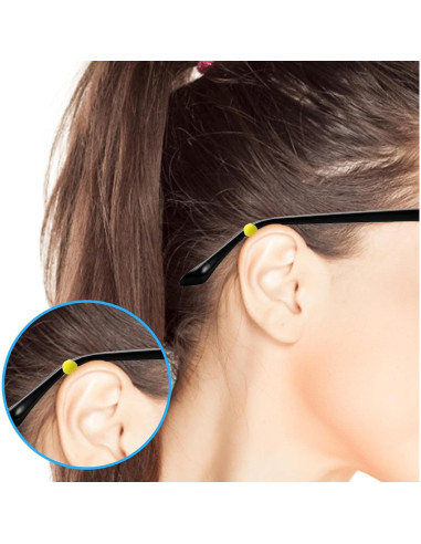 Sujetadores Antideslizantes para Gafas CANIPHA - 12 Pares de Silicona