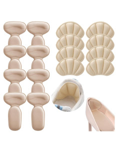 Almohadillas Adhesivas para Talón Geyoga - 8 Pares Beige