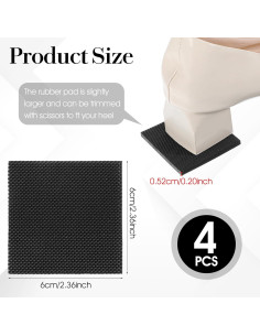 4 Tapones de Reparación de Tacones de Goma LXUEJIE 6x6 cm 2