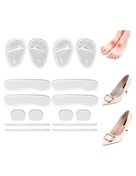 16 Almohadillas de Gel para Talones Fvbber - Antideslizantes y Reutilizables