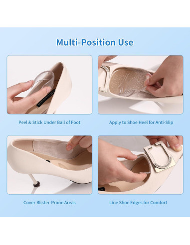 16 Almohadillas de Gel para Talones Fvbber - Antideslizantes y Reutilizables
