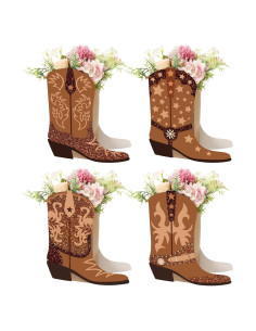 16 Cajas de Flores en Forma de Botas de Vaquero FYSUIMU