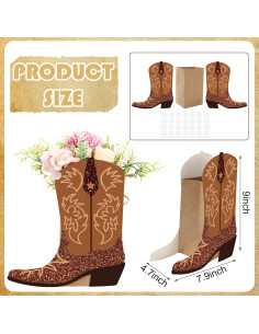 16 Cajas de Flores en Forma de Botas de Vaquero FYSUIMU 2