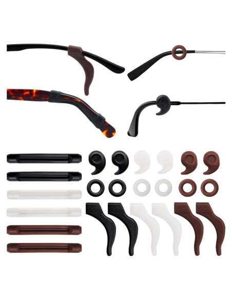 Benvo Sujetadores de Gafas de Silicona Antideslizantes 12 Pzas