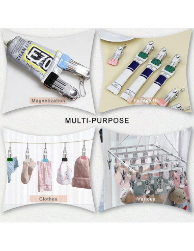 Pinzas Multifuncionales de Acero Inoxidable AW - 30 Unidades Verde Claro