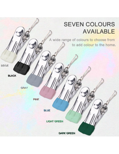 Pinzas Multifuncionales de Acero Inoxidable AW - 30 Unidades Verde Claro