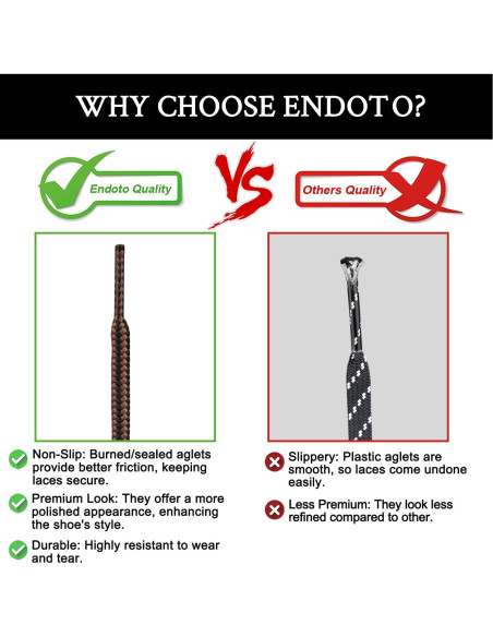 Cuerdas de Zapato Endoto 182.88 cm para Botas Georgia