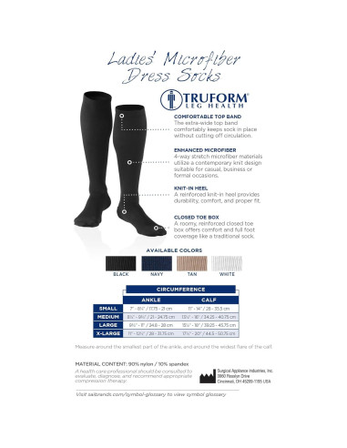 Calcetines de Compresión Médica Truform 1971 Mujeres 15-20 mmHg Beige XL