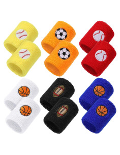 24 Pulseras Deportivas Gejoy para Niños - Coloridas y Absorbentes