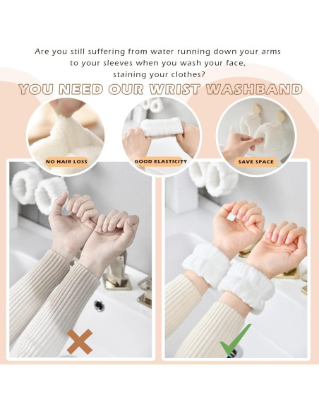 Muñequera de Lavado de Cara JANFUN 8PCS Microfibra Leopardo