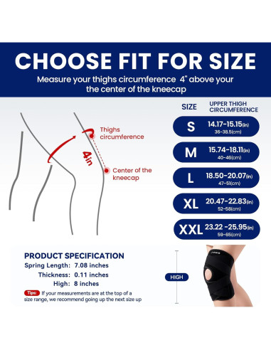 Férula Rodilla JOMVD Ajustable para Dolor y Menisco - Negro