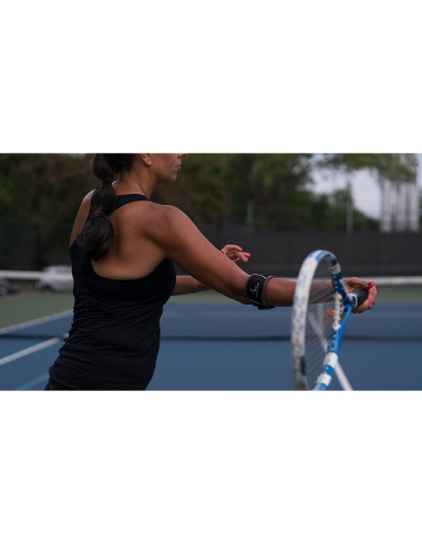 Soporte para codo de tenis Mueller con almohadilla de gel, negro