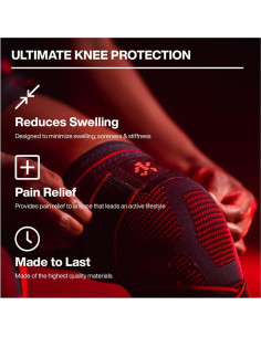Faja de Compresión para Rodilla UFlex Athletics Unisex - Alivio Dolor y Soporte 2