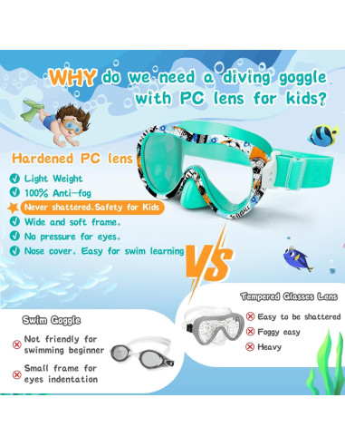 Gafas de natación WAVE MS1415 para niños 3-15 años