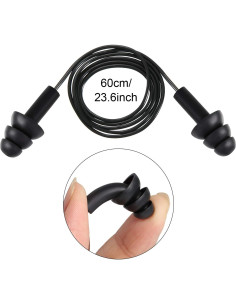 50 Pares de Tapones para Oídos de Silicona LEIFIDE Reutilizables 2