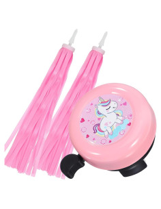 Campana de Bicicleta Milisten Unicornio Rosa con Streamers