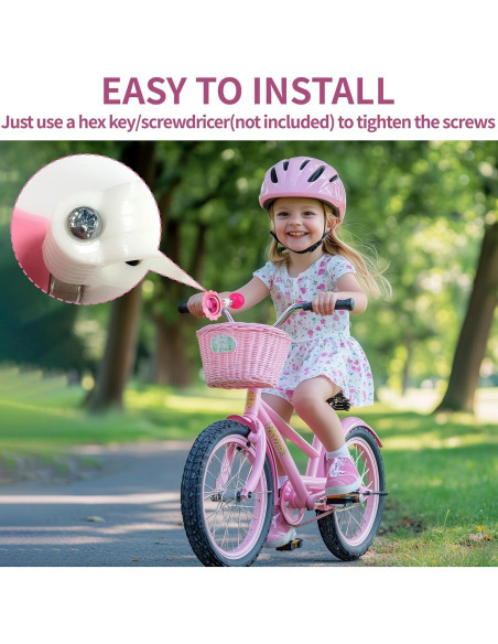 Timbre de Bicicleta Rosa MIDOGAT para Niños - Montaje en Manillar