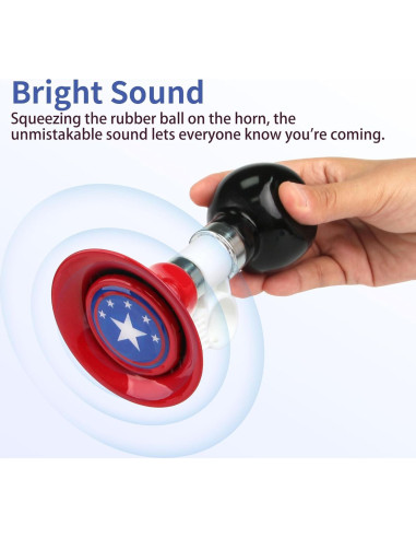 Timbre de Bicicleta para Niños MIDOGAT Negro y Rojo