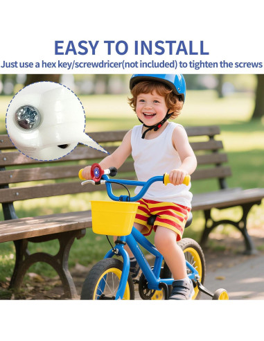 Timbre de Bicicleta para Niños MIDOGAT Negro y Rojo