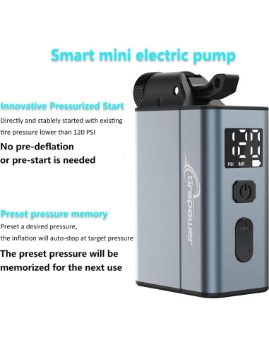 Mini Bomba Eléctrica Ctrepower E1-MINI-G 120 PSI Recargable