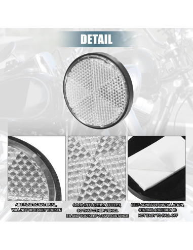 Reflectores de Seguridad Autoadhesivos X AUTOHAUX - 8 Pcs