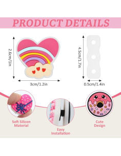 Amortiguador de Tenis Ohmique Rosa 10 Pcs Silicona Suave 2