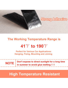 Cinta de Gancho y Bucle KAEGREEL 11cm x 2m Resistente Calor 2