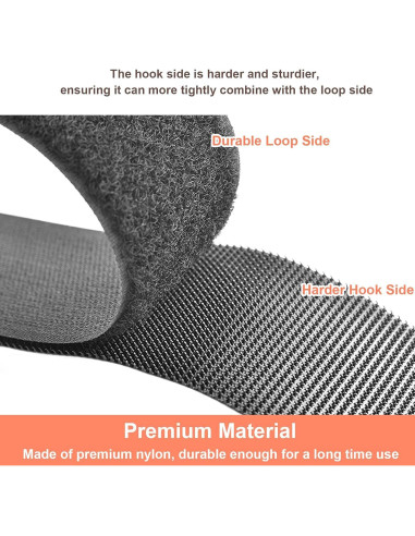 Cinta de Gancho y Bucle KAEGREEL 11cm x 2m Resistente Calor