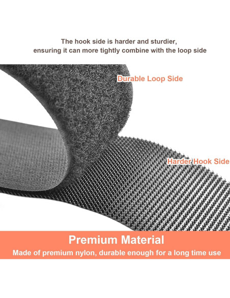 Cinta de Gancho y Bucle KAEGREEL 11cm x 2m Resistente Calor
