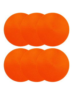 Marcadores de Puntos Antideslizantes PATIKIL 19.5 cm Naranja - 12 Pcs