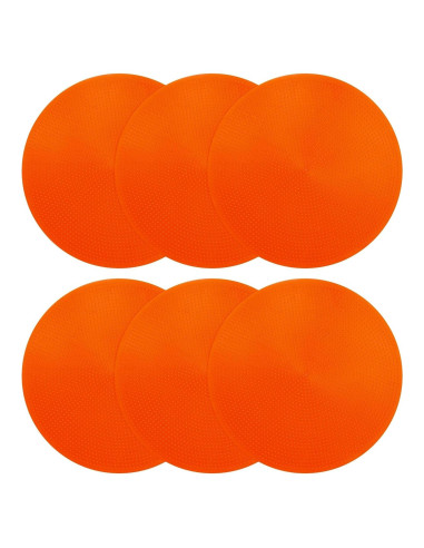Marcadores de Puntos Antideslizantes PATIKIL 19.5 cm Naranja - 12 Pcs