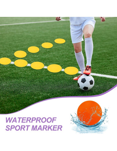 Marcadores de Puntos Antideslizantes PATIKIL 19.5 cm Naranja - 12 Pcs