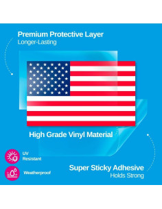 Pegatina Bandera EE. UU. Lacrosse 12.7x7.62 cm American Vinyl 2