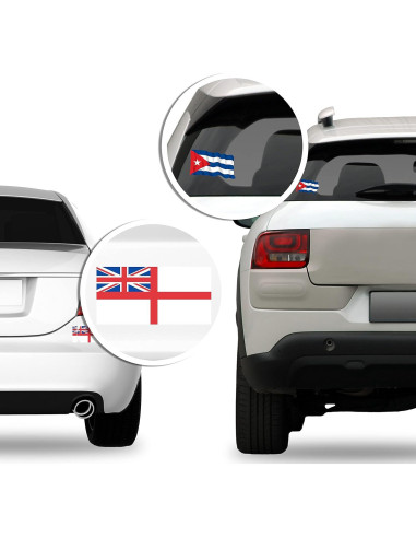 Pegatina Bandera EE. UU. Lacrosse 12.7x7.62 cm American Vinyl