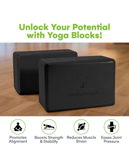 Bloques de Yoga SteadyDoggie - Espuma Alta Densidad - 2 Piezas