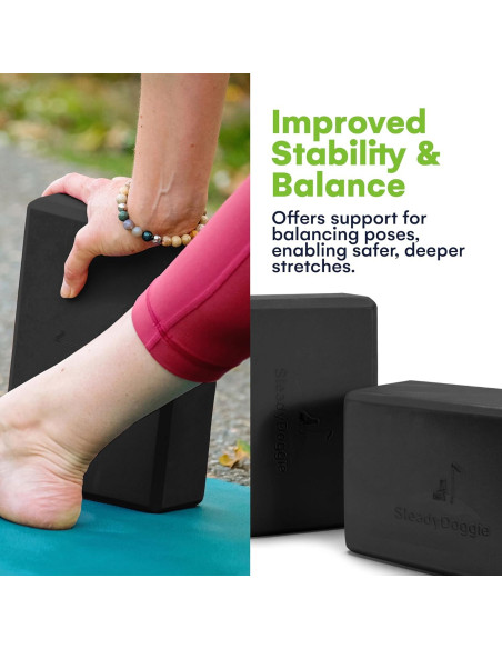 Bloques de Yoga SteadyDoggie - Espuma Alta Densidad - 2 Piezas