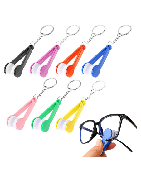 Juego de 7 limpiadores de gafas Abeillo con llavero