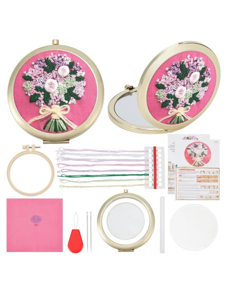 Kit de Bordado DIY WEBEEDY con Espejo y Aro 24x24cm