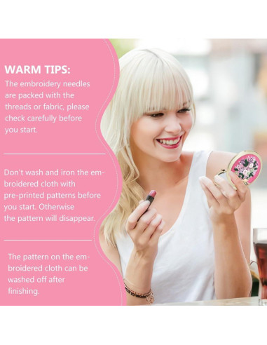 Kit de Bordado DIY WEBEEDY con Espejo y Aro 24x24cm