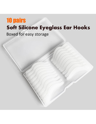 Ganchos de Silicona Suave PTSLKHN para Gafas - 10 Pares