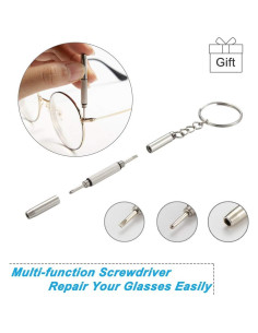 4 PCS Correas para Gafas - Cadena Ajustable de Cuero 2