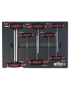 Juego de 8 Piezas de Mango T Wiha 54079 Métrico con Bandeja
